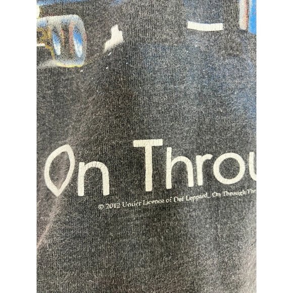 Vintage 2012 Def Leppard On Through The Night Women's Small Distressed  T-Shirt - Picture 3 of 11